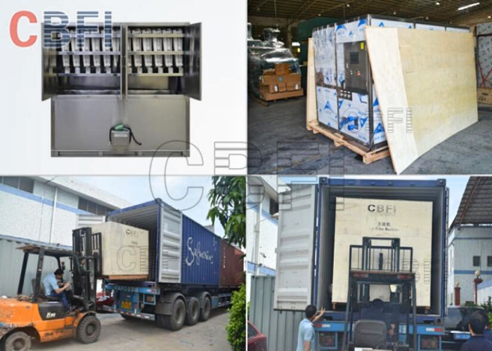 Directly cooling cube ice machine