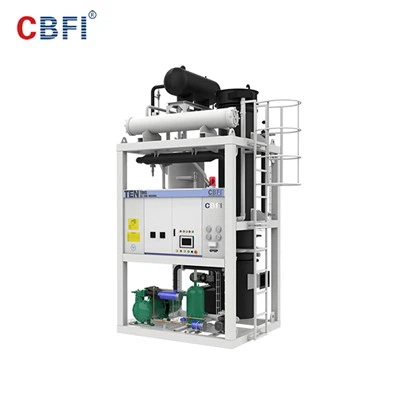 10 tonnes en acier inoxydable Machine de glace de tube de refroidissement directement pour les boissons Technologie