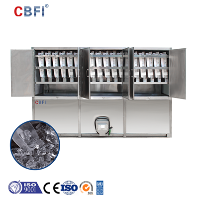 Machine à glace carrée d'eau salée de forme de glaçon avec la machine de fabrication de glace de 1-20 tonnes/24 heures